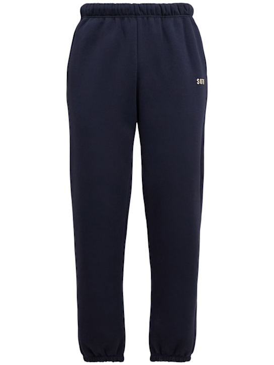 SOTF: コットンブレンド エラスティックカフ スウェットパンツ - ネイビー - men_0 | Luisa Via Roma
