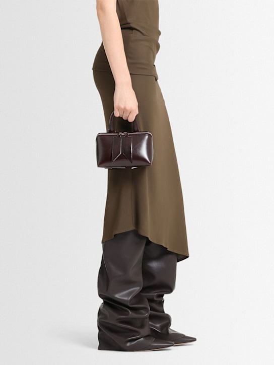The Attico: Bolso mini Friday de piel - Café Oscuro - women_1 | Luisa Via Roma