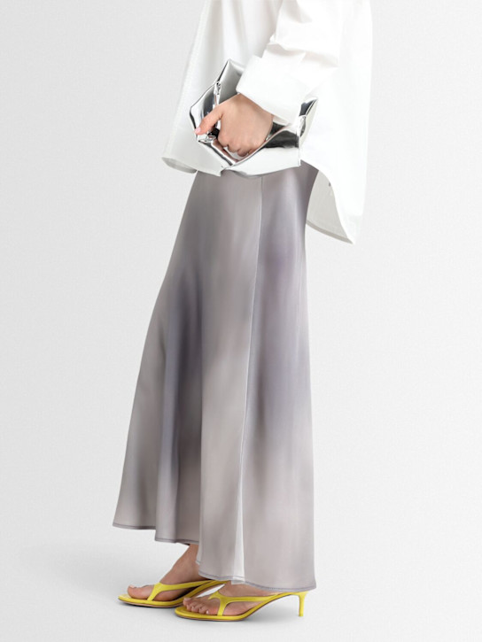 Acne Studios: 60mm Heeled leather thong sandals - Yellow - women_1 | Luisa Via Roma