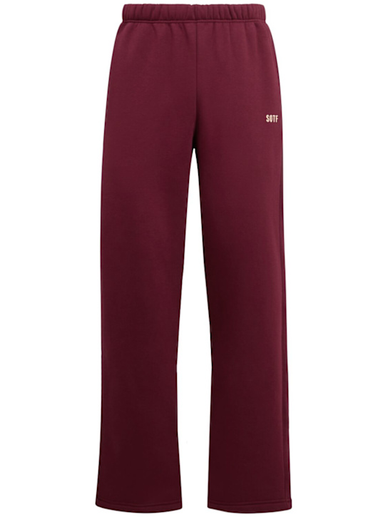 SOTF: Cotton blend sweatpants - Bordeaux - men_0 | Luisa Via Roma