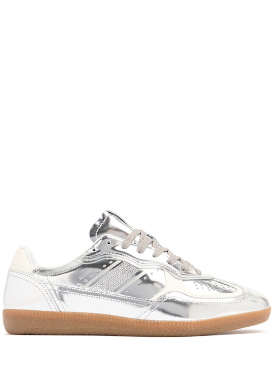 Alohas: Rife leather lace-up sneakers - Silver - women_0 | Luisa Via Roma