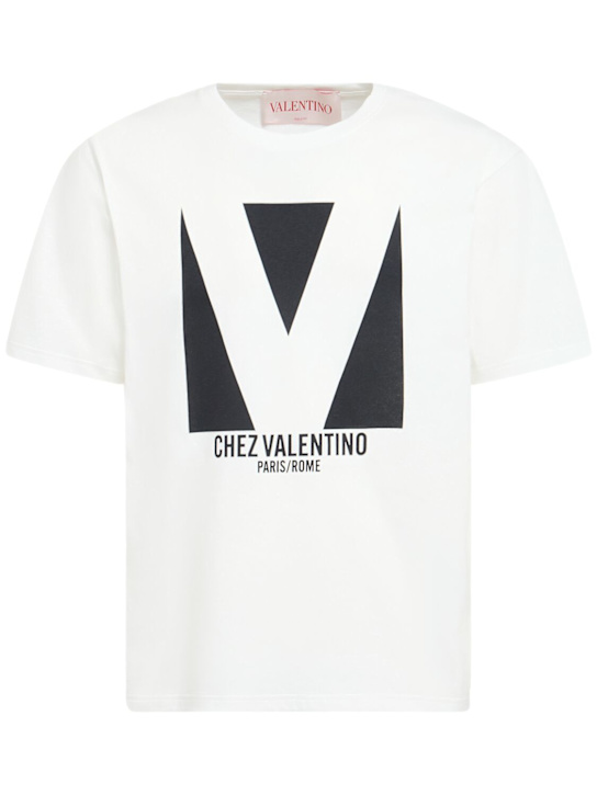 Valentino: Chez Valentino コットンジャージーTシャツ - men_0 | Luisa Via Roma
