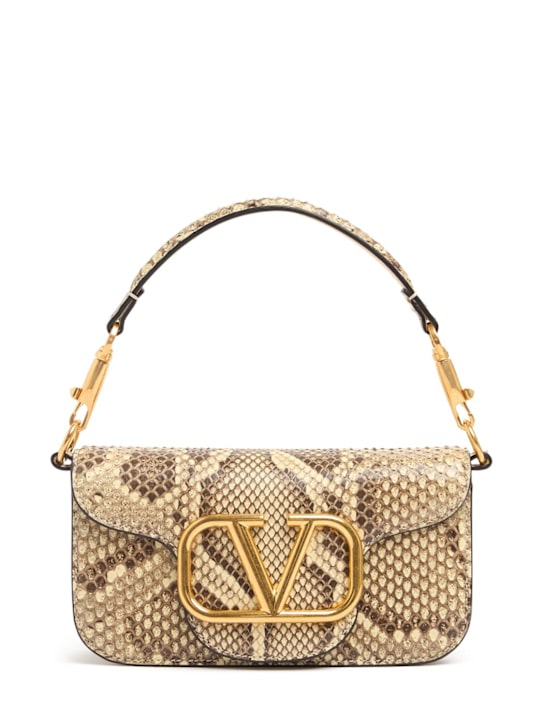 Valentino Garavani: Borsa piccola Locò in pitone - women_0 | Luisa Via Roma