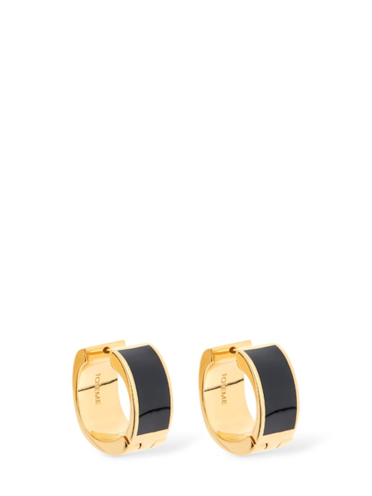 Toteme: Kreolenohrringe „Signatur“ - Schwarz/Gold - women_0 | Luisa Via Roma