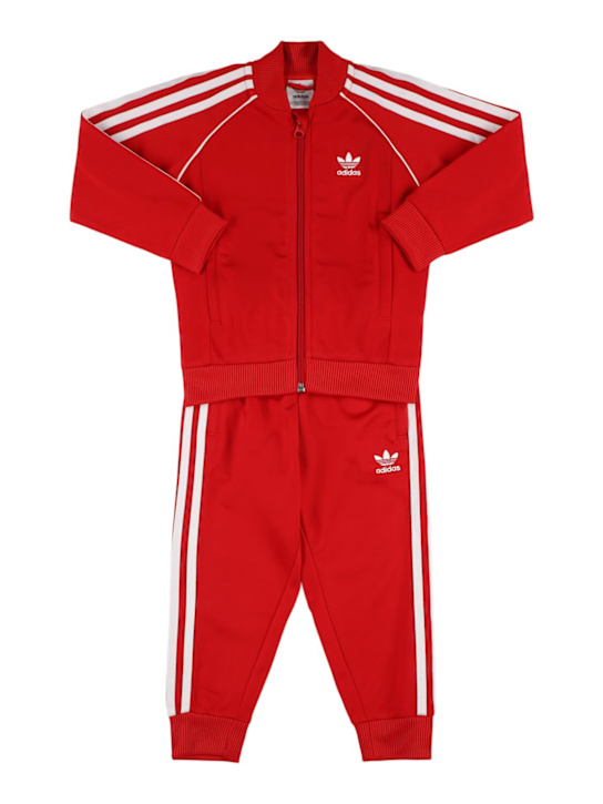 adidas Originals: Sudadera con cremallera - Rojo - kids-girls_0 | Luisa Via Roma