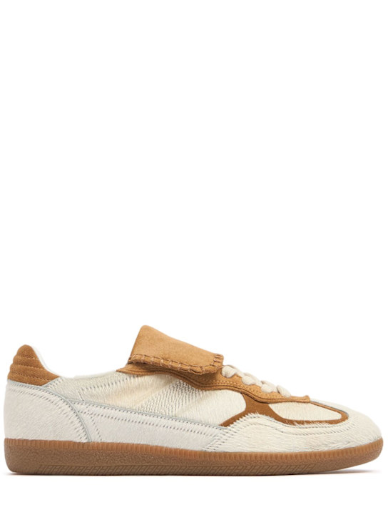 Alohas: Club leather lace-up sneakers - Brown - women_0 | Luisa Via Roma