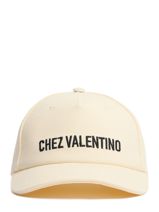 Valentino Garavani: Chez Valentino cotton baseball cap - women_0 | Luisa Via Roma