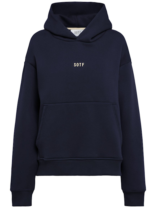 SOTF: Cotton blend hoodie - Navy - women_0 | Luisa Via Roma