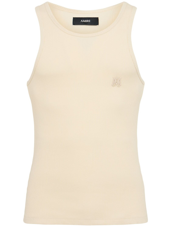 Amiri: Ma tonal tank top - Alabaster - men_0 | Luisa Via Roma