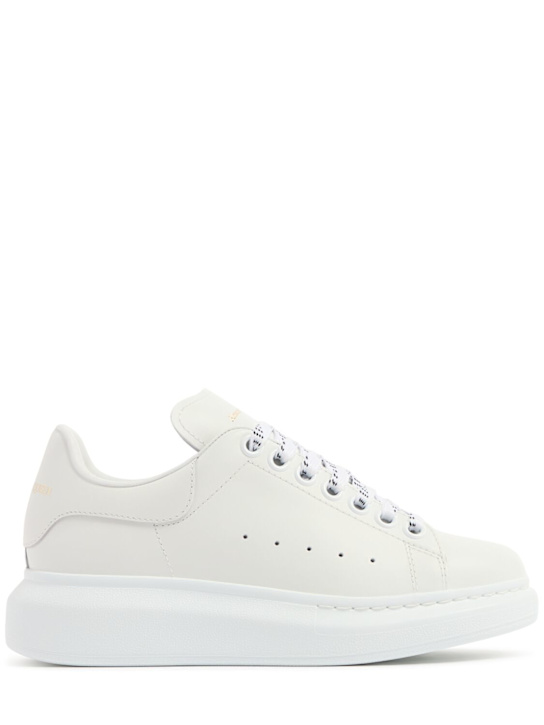 McQueen: Oversized leather sneakers - women_0 | Luisa Via Roma