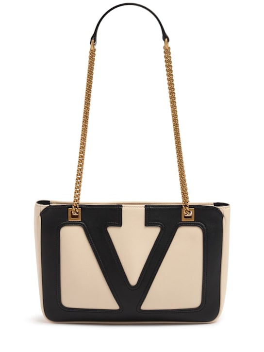 Valentino Garavani: Small Viva Superstar shoulder bag - Butter White/Ne - women_0 | Luisa Via Roma