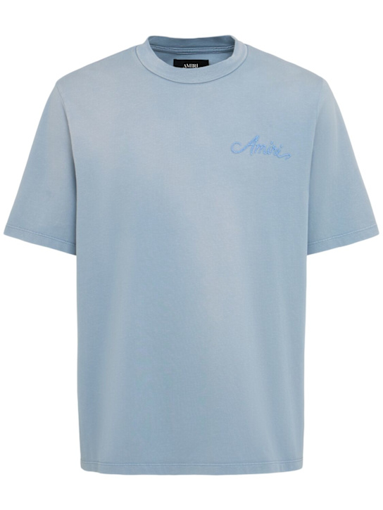 Amiri: Bleached bandana patch t-shirt - men_0 | Luisa Via Roma