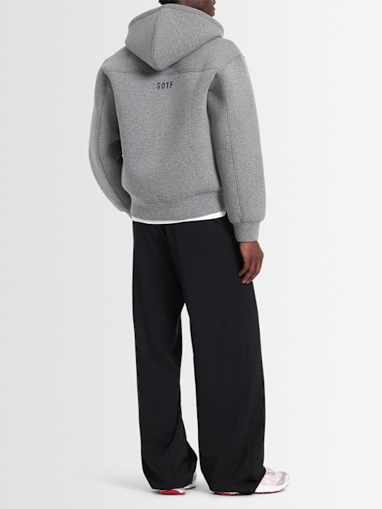 SOTF: Full-zip stretch cotton hoodie - men_1 | Luisa Via Roma
