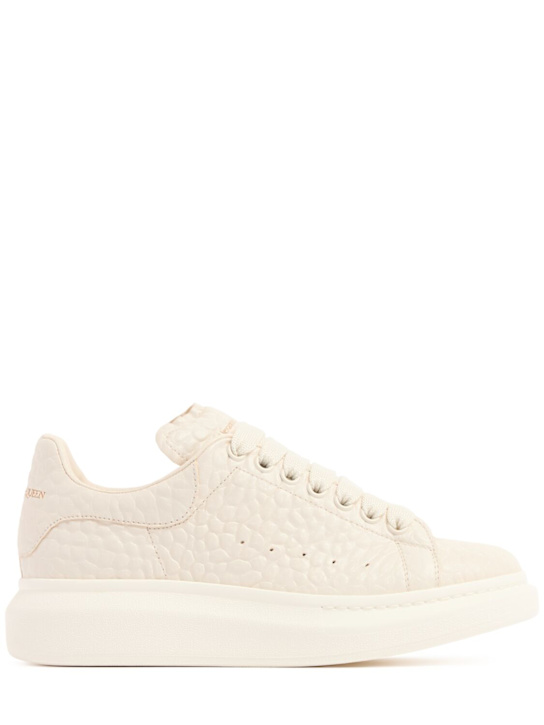 McQueen: Oversized leather sneakers - Off White - men_0 | Luisa Via Roma