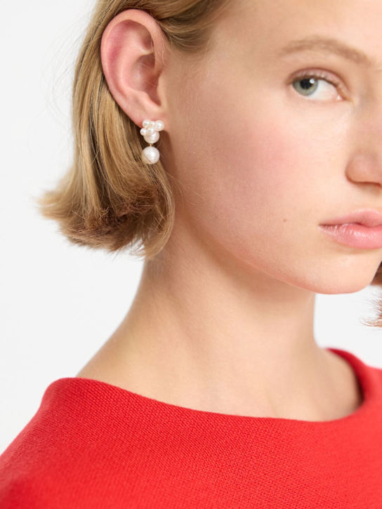 Sophie Bille Brahe: Bisou Perle 14ktゴールド＆パールシングルピアス - パール - women_1 | Luisa Via Roma