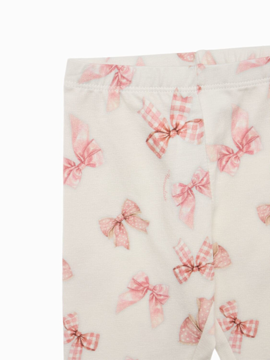 Monnalisa: 印花平纹针织紧身裤 - kids-girls_1 | Luisa Via Roma