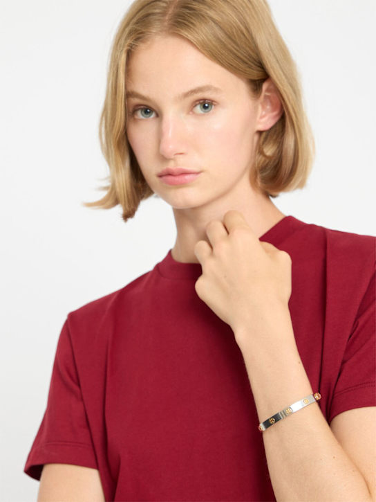 Tory Burch: Miller stud bicolor hinge bracelet - women_1 | Luisa Via Roma
