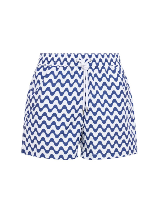 Frescobol Carioca: BADESHORTS AUS TECHNOSTOFF MIT DRUCK - Navy-blue - men_0 | Luisa Via Roma