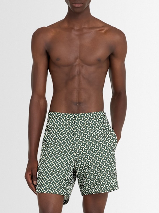Frescobol Carioca: Badeshorts mit Lotusmuster „Porto“ - Evergreen & Ivo - men_1 | Luisa Via Roma