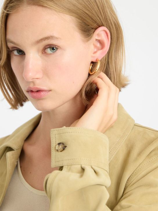 Otiumberg: Gold chunky hoop earrings - women_1 | Luisa Via Roma