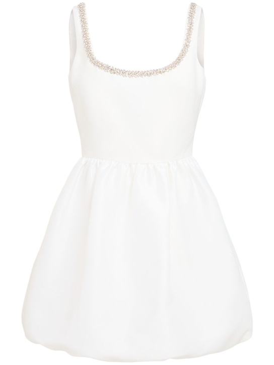 Self-portrait: Embellished taffeta mini dress - women_0 | Luisa Via Roma