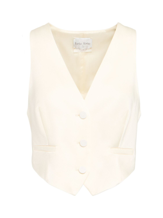 Forte_forte: Anvers satin cropped vest - women_0 | Luisa Via Roma