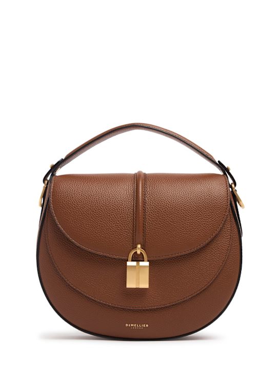 DeMellier: Siena grain leather Saddle bag - women_0 | Luisa Via Roma