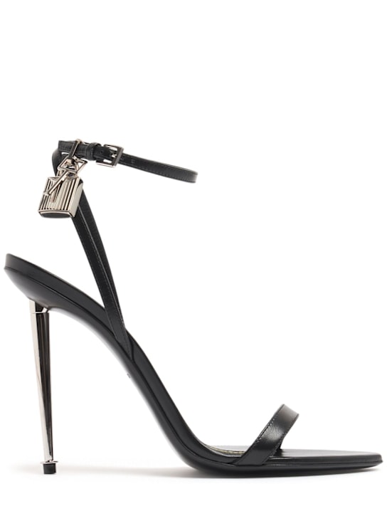 Tom Ford: 105mm Padlock leather sandals - women_0 | Luisa Via Roma
