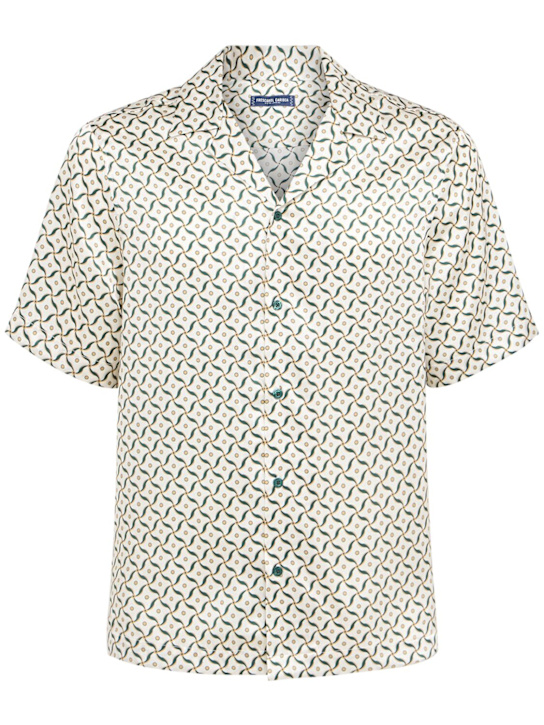 Frescobol Carioca: Roberto lotus print shirt - men_0 | Luisa Via Roma