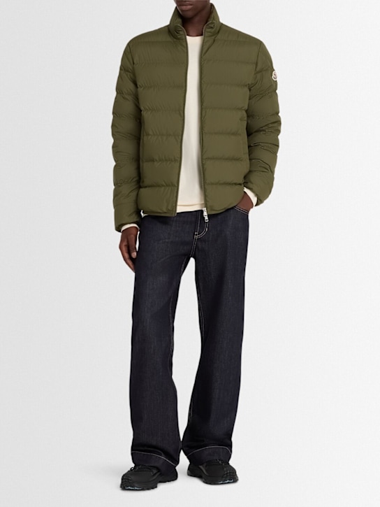 Moncler: Baudinet tech down jacket - Olive Night - men_1 | Luisa Via Roma