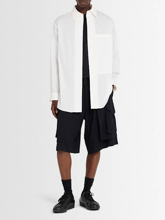 Y-3: New cotton blend shirt - White - men_1 | Luisa Via Roma