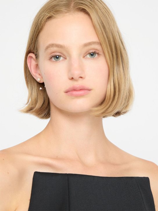 Delfina Delettrez: Dot diamond mono earring - White Gold - women_1 | Luisa Via Roma