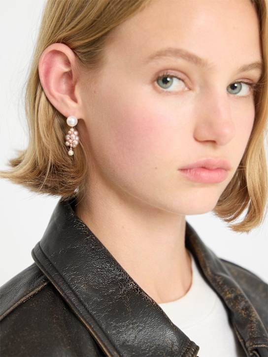 Sophie Bille Brahe: Botticelli 14ktゴールド＆パールピアス - パール/ピンク - women_1 | Luisa Via Roma