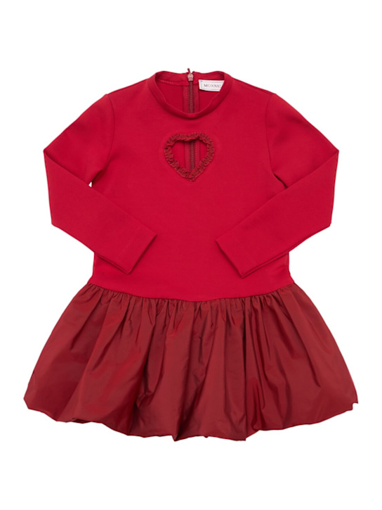 Monnalisa: Punto Milano dress - レッド - kids-girls_0 | Luisa Via Roma