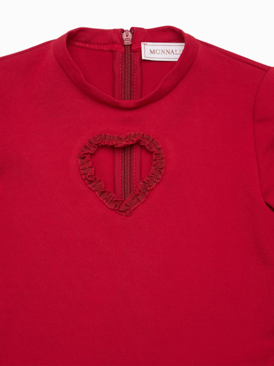 Monnalisa: Punto Milano dress - レッド - kids-girls_1 | Luisa Via Roma