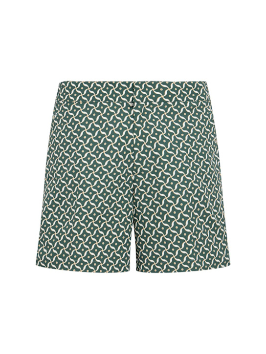 Frescobol Carioca: Badeshorts mit Lotusmuster „Porto“ - Evergreen & Ivo - men_0 | Luisa Via Roma
