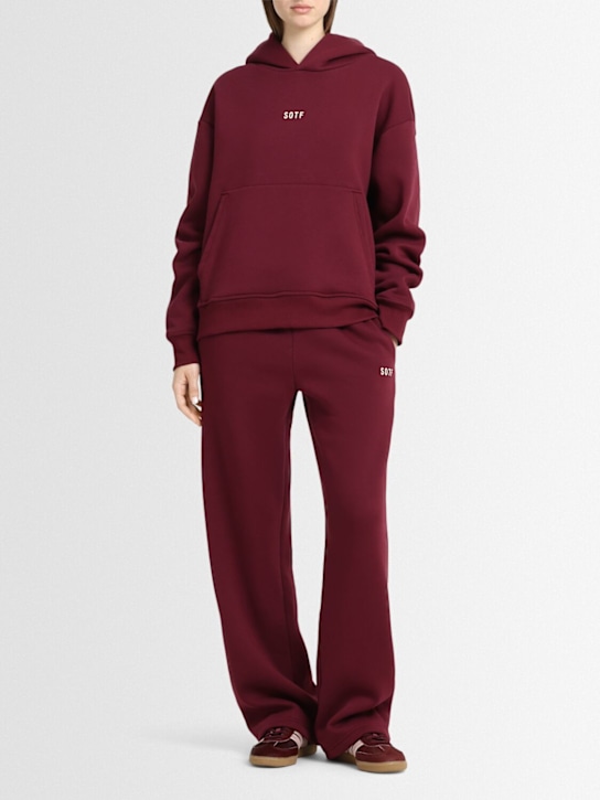 SOTF: Cotton blend hoodie - Bordeaux - women_1 | Luisa Via Roma