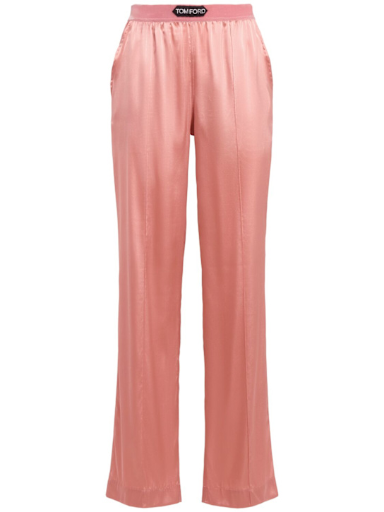 Tom Ford: Viscose jersey pants - Pink - women_0 | Luisa Via Roma
