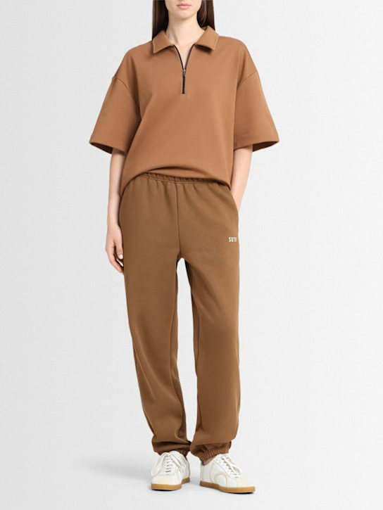 SOTF: コットンブレンド エラスティックカフ スウェットパンツ - ブラウン - women_1 | Luisa Via Roma