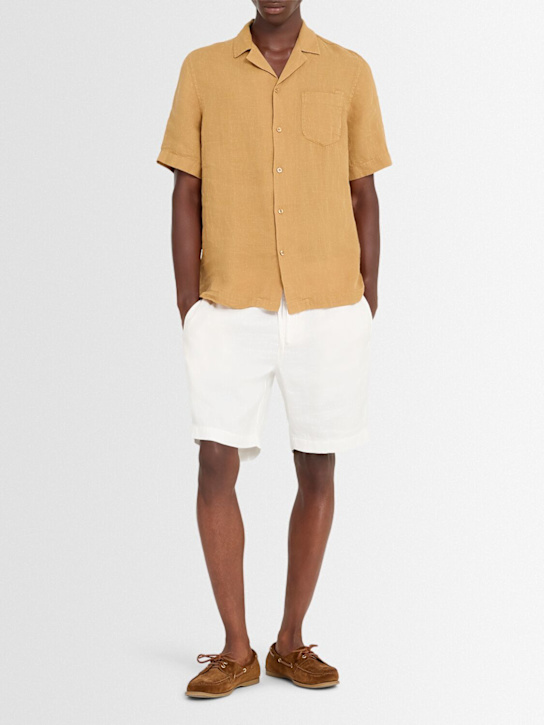 Frescobol Carioca: Felipe linen blend shorts - men_1 | Luisa Via Roma