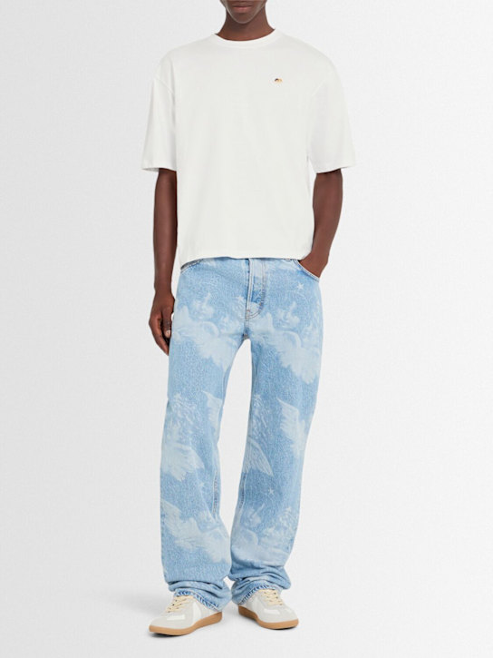 Fiorucci: Angel patch relaxed fit cotton t-shirt - White - men_1 | Luisa Via Roma