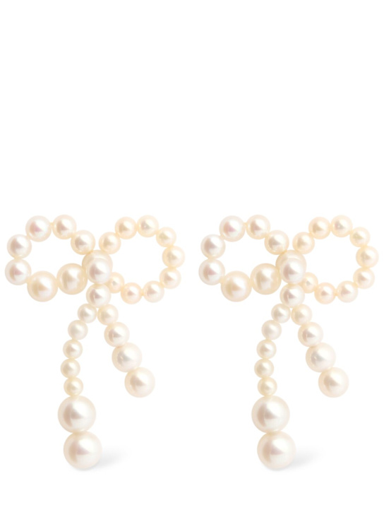 Sophie Bille Brahe: Rosette de Perle 14ktゴールド＆パールピアス - women_0 | Luisa Via Roma