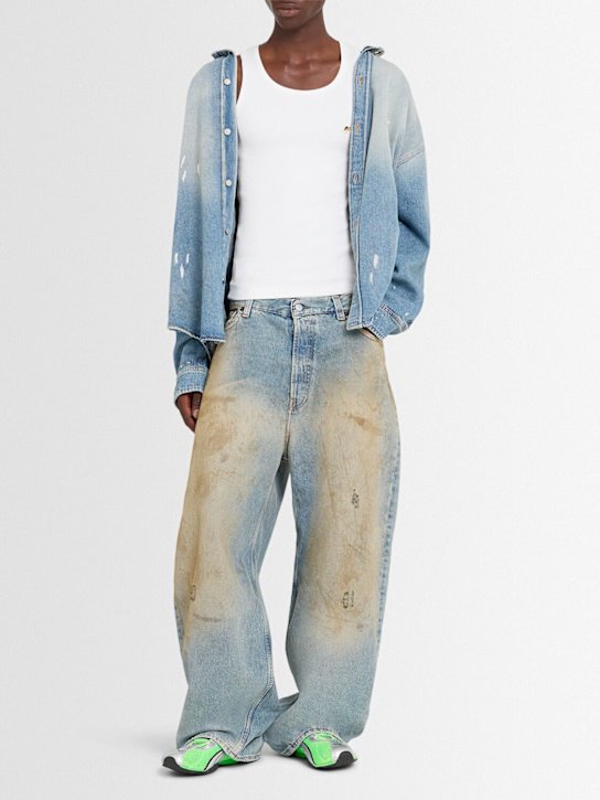 Fiorucci: Angel patch ribbed tank top - White - men_1 | Luisa Via Roma