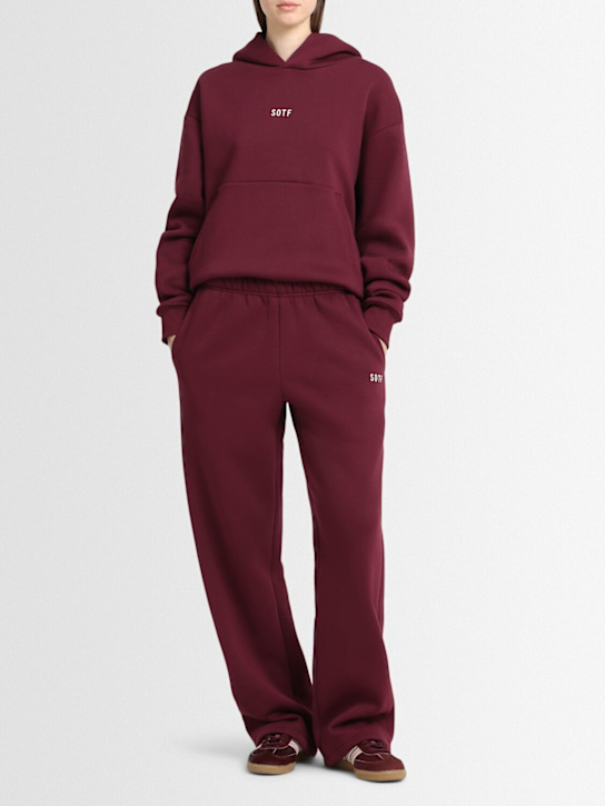 SOTF: Cotton blend sweatpants - Bordeaux - women_1 | Luisa Via Roma