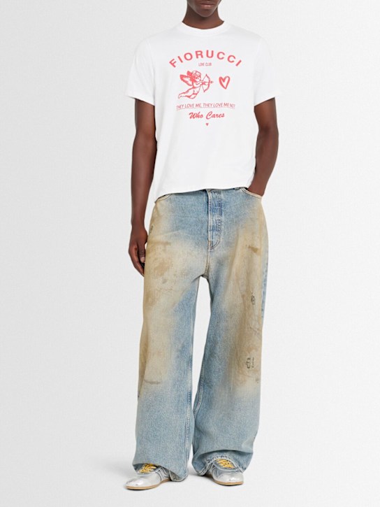 Fiorucci: Cupid Love Club printed cotton t-shirt - men_1 | Luisa Via Roma