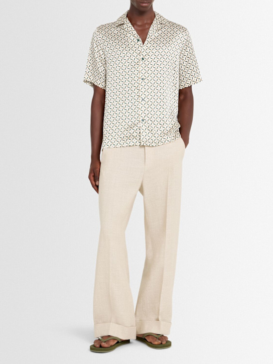 Frescobol Carioca: Roberto lotus print shirt - men_1 | Luisa Via Roma