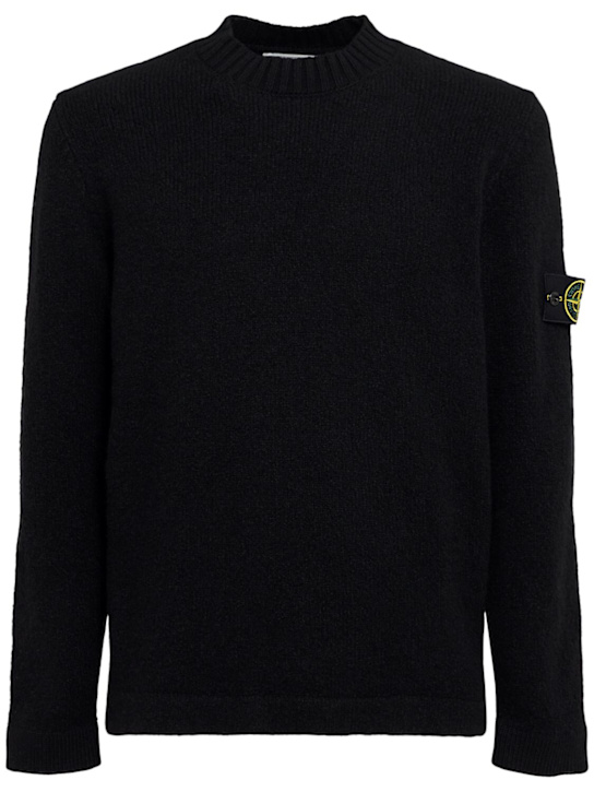 Stone Island: Pullover aus Wollmischung - Schwarz - men_0 | Luisa Via Roma