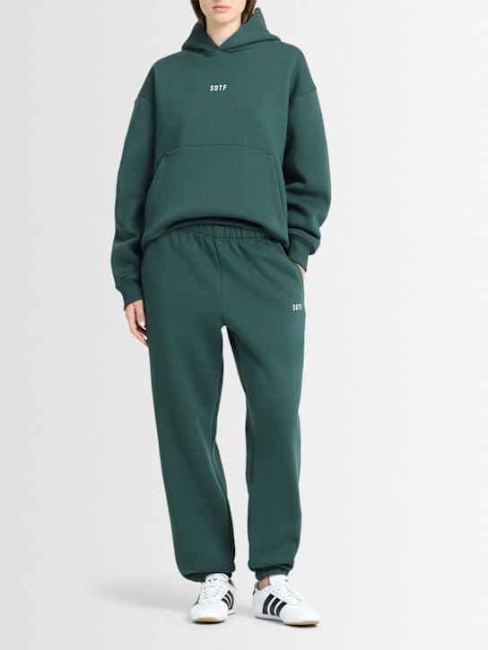 SOTF: コットンブレンド エラスティックカフ スウェットパンツ - フォレストグリーン - women_1 | Luisa Via Roma