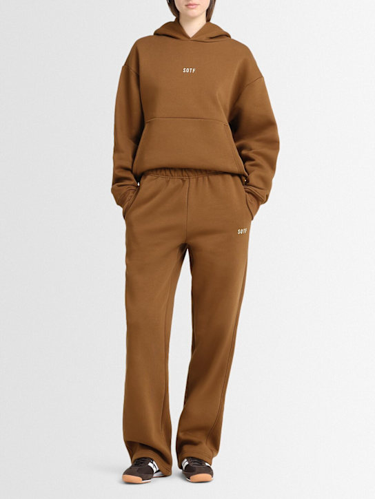 SOTF: コットン混紡スウェットパンツ - ブラウン - women_1 | Luisa Via Roma