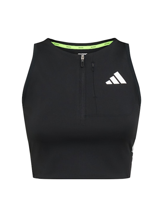 adidas Originals: Adizero zip crop top - women_0 | Luisa Via Roma